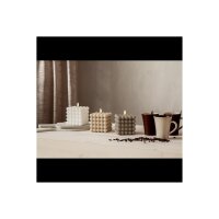 LED-Wachskerze Flamme Dot Weiß – Bubble-Design, 12,5?cm, mit Timer & LED-Flamme