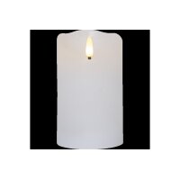 LED-Wachskerze Weiß – 12,5?cm mit rustikaler Oberfläche & Timerfunktion