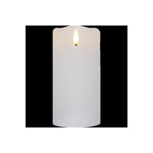 LED-Wachskerze Weiß – 15?cm mit rustikaler...