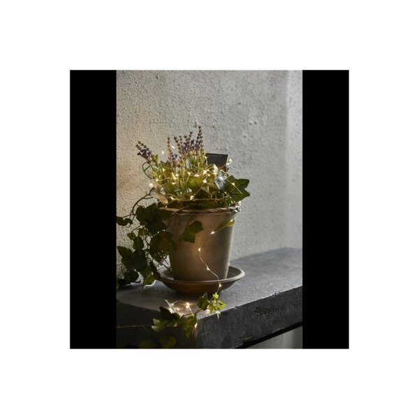 Solarlichterkette Dew Drop – 50 LED, 5?m, warmweiß für Garten & Balkon