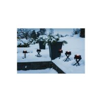 Fackelkerze LED Schwarz für Außen mit Timer – Naturgetreue Flamme, batteriebetrieben