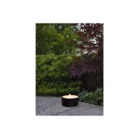 Fackelkerze LED Schwarz für Außen mit Timer – Naturgetreue Flamme, batteriebetrieben