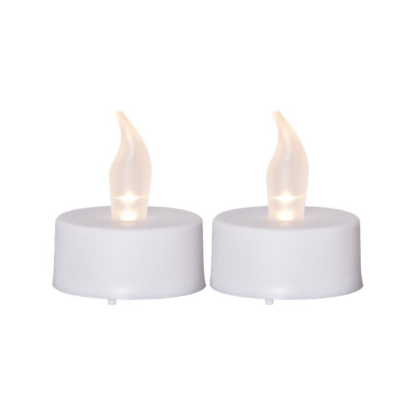 LED Teelichter 2er Pack Paulo – Warmweiß mit Timerfunktion