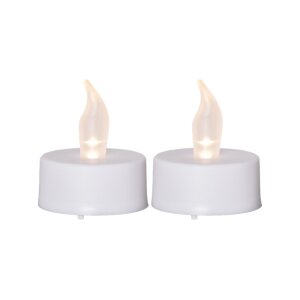 LED Teelichter 2er Pack Paulo – Warmweiß mit...