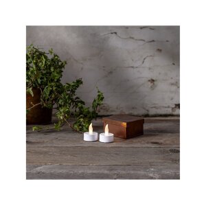 LED Teelichter 2er Pack Paulo – Warmweiß mit...