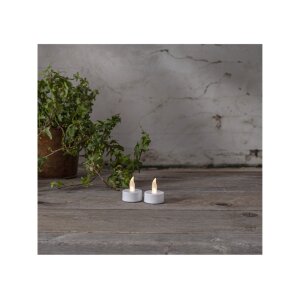 LED Teelichter 2er Pack Paulo – Warmweiß mit Timerfunktion