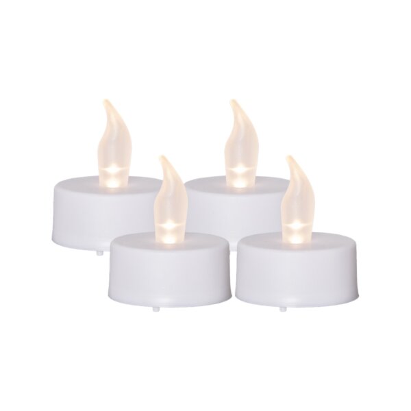 LED Teelichter Vierer Pack Paulo – Warmweiß mit Timerfunktion