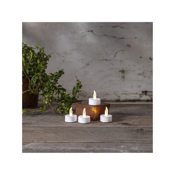 LED Teelichter Vierer Pack Paulo – Warmweiß mit Timerfunktion