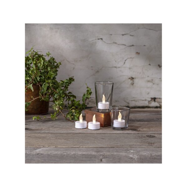 LED Teelichter Vierer Pack Paulo – Warmweiß mit Timerfunktion
