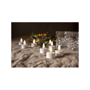 LED Teelichter Zweier Pack Flamme – Warmweiß mit Timerfunktion