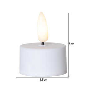 LED Teelichter Zweier Pack Flamme – Warmweiß mit Timerfunktion