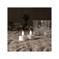 LED Teelichter Zweier Pack Flamme – Warmweiß mit Timerfunktion