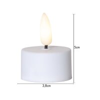 LED Teelichter Zweier Pack Flamme – Warmweiß mit Timerfunktion