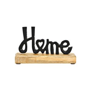 Deko Schriftzug Home mit Holzsockel – moderner...