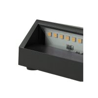 LED Wandleuchte KWL-98 – 1,5W, 110?Lumen, IP65, warmweiß, anthrazit, 230V