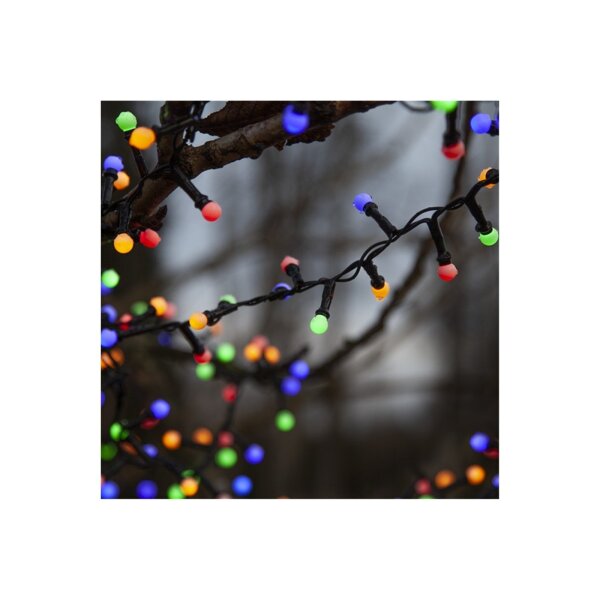 Lichterkette Berry Mini – 300 bunte LEDs für Außen, 6m mit Timer & Blinkfunktionen