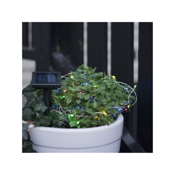 Solarlichterkette Dew Drop mit 50 LEDs RGB+W | 5?m | Solarbetrieben