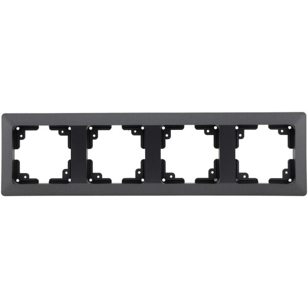 MILOS 4-fach Rahmen I Mehrfach-Rahmen für Steckdosen Schalter und Komponenten I Anthrazit