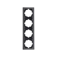 MILOS 4-fach Rahmen I Mehrfach-Rahmen für Steckdosen Schalter und Komponenten I Anthrazit