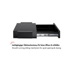 Unterbau-Schreibtischschublade Schwarz | 5?kg Tragkraft | Zur Untertischmontage