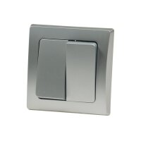 DELPHI Serienschalter 2-fach silber mit Rahmen 250V