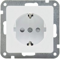 MILOS LED Dimmer mit Steckdose Set 2-fach Rahmen Matt Weiß Drehdimmer mit EIN/AUS Schalter für dimmbare Leuchmittel Lampen