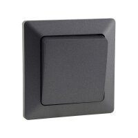 MILOS Kreuzschalter Anthrazit – 250V~ 10A | Unterputz, Schraubanschluss, 80x80?mm