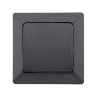 MILOS Kreuzschalter Anthrazit – 250V~ 10A | Unterputz, Schraubanschluss, 80x80?mm