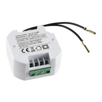 Pilota Casa Funk-Empfänger für Wand Lichtschalter Unterputz Einbau, LED geeignet, max. 2000Watt, 49x49x25mm, Ergänzung für einen Lichtschalter EIN AUS Schalter