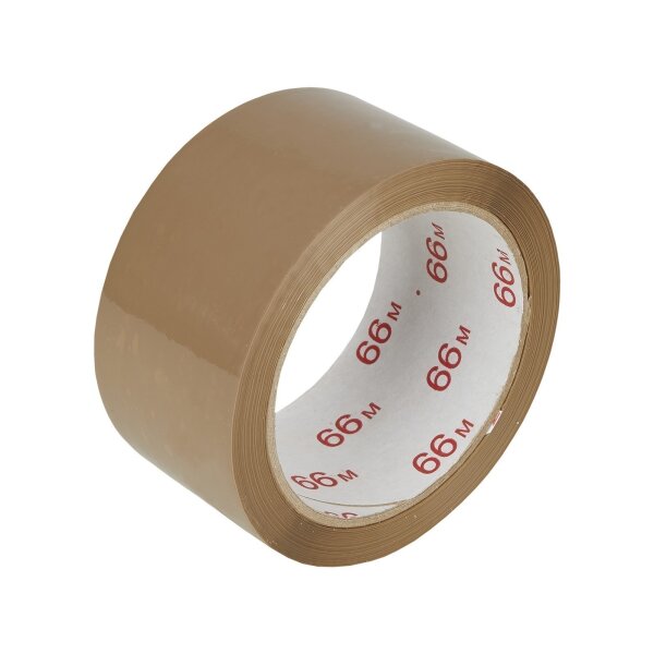 PP-Packband 831 – Verpackungsklebeband 48 / 50 mm × 66 m, Hotmelt, braun (Havana)