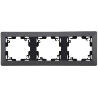 MILOS 3-fach Rahmen I Mehrfach-Rahmen für Steckdosen Schalter und Komponenten I Anthrazit