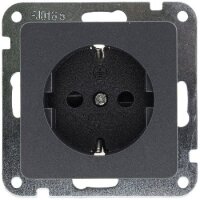 MILOS Steckdose Unterputz 230V/ 16A Schutzkontakt Klemmanschluss UP Montage mit erhöhtem Berührungsschutz Anthrazit