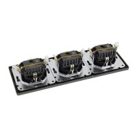 MILOS Set 3 Steckdo.+ 3-fach Rahmen 250V~/ 16A, Steckanschluss, Anthrazit