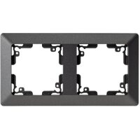 MILOS 2-fach Rahmen Anthrazit – für Schalter & Steckdosen, edles Design