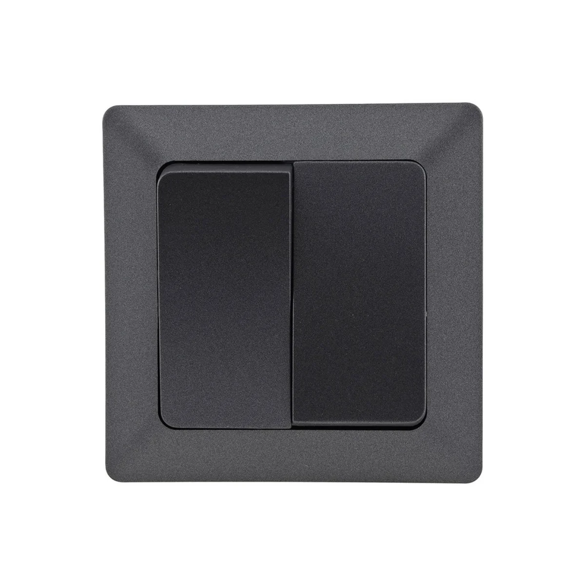 MILOS Serien-Schalter 2-fach, Anthrazit 250V~/ 10A, inkl....