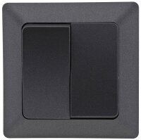 MILOS Serien-Schalter 2-fach, Anthrazit 250V~/ 10A, inkl....