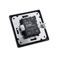 MILOS Serien-Schalter 2-fach, Anthrazit 250V~/ 10A, inkl. Rahmen, UP