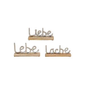 Aufsteller "Lache Lebe Liebe" aus Metall &...