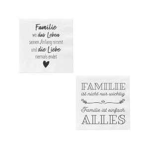 Servietten Familie 20er Pack – 33×33?cm...