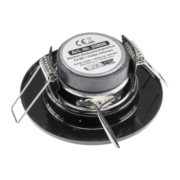 Decken-Einbaulautsprecher CTE-8W – 3?W RMS, Ø 80?mm, schwarz