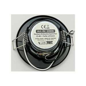Decken-Einbaulautsprecher CTE-8W – 3?W RMS, Ø 80?mm, schwarz