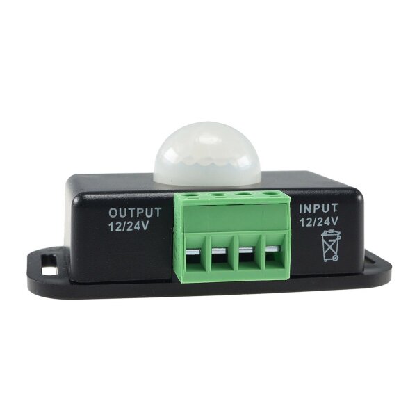 Bewegungsmelder 12–24V für LED-Stripes, 8?m Reichweite, 60° Erfassung