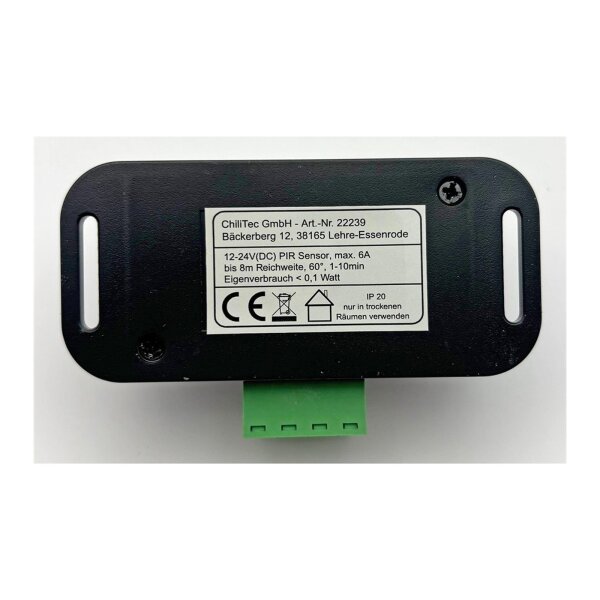 Bewegungsmelder 12–24V für LED-Stripes, 8?m Reichweite, 60° Erfassung