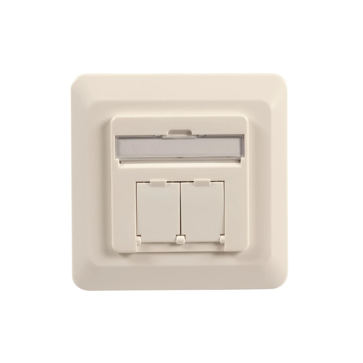 Datendose Cat.6A UP 2xRJ45 RAL9010 oben/unten –...