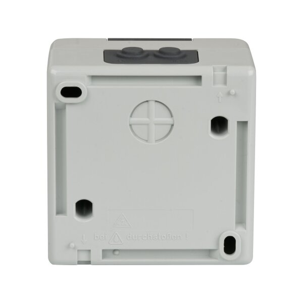 Aufputz-Feuchtraum Leergehäuse für 2 Keystone-Module, IP44 grau – passend für Netzwerkdosen