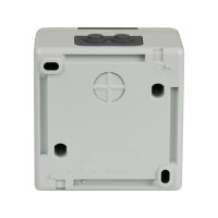 Aufputz-Feuchtraum Leergehäuse für 2 Keystone-Module, IP44 grau – passend für Netzwerkdosen