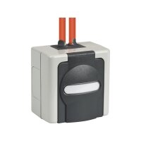 Aufputz-Feuchtraum Leergehäuse für 2 Keystone-Module, IP44 grau – passend für Netzwerkdosen