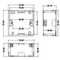Aufputzrahmen 80x80x40 mm in RAL9010 Weiß – für Datendosen & Keystone-Sets