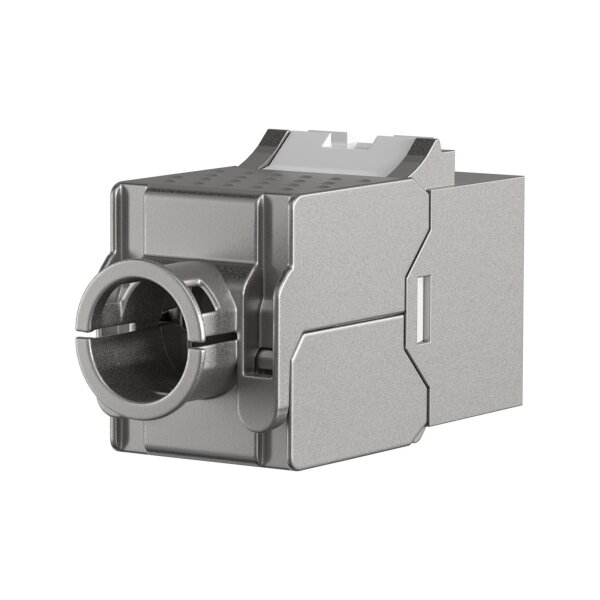 RJ45 Keystone Slimline Cat.6A – Zinkdruckguss, 10GE, vollgeschirmt