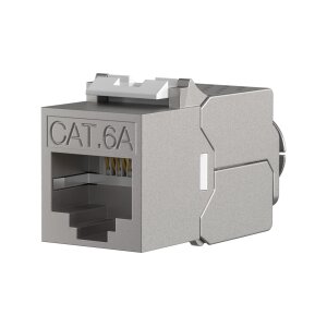 RJ45 Keystone Slimline Cat.6A – Zinkdruckguss,...